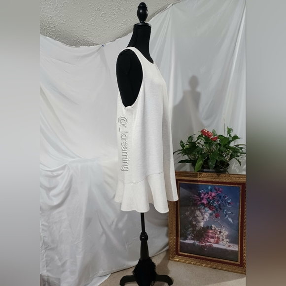 NWT Daily Practice High Twist Sleeveless Mini Dress Size Medium In Ivory Heather - Picture 5 of 8